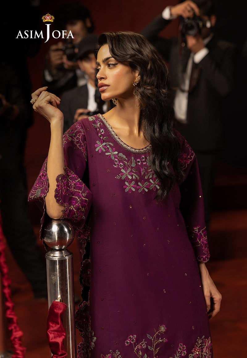 Asim Jofa Luxury Festive Drop 3 Ajllf-09 Embroidered Lawn Silk 2 Pcs