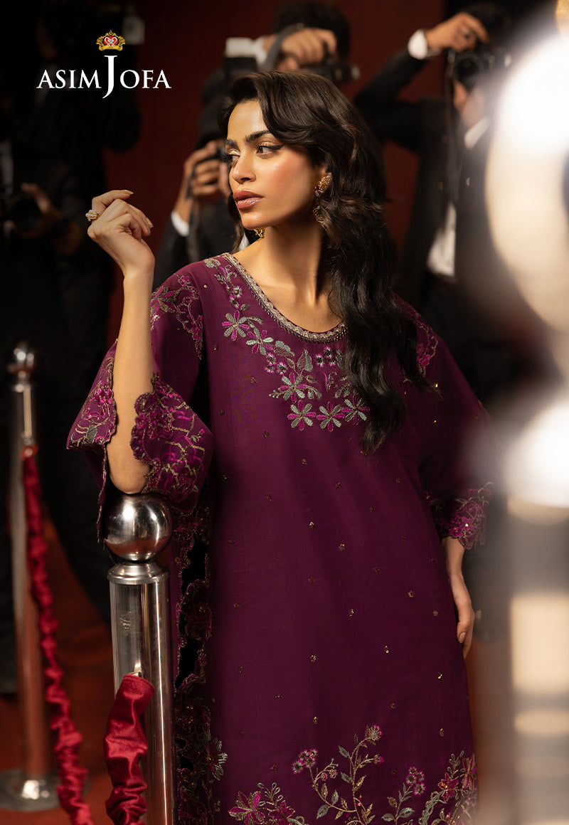 Asim Jofa Luxury Festive Drop 3 Ajllf-09 Embroidered Lawn Silk 2 Pcs