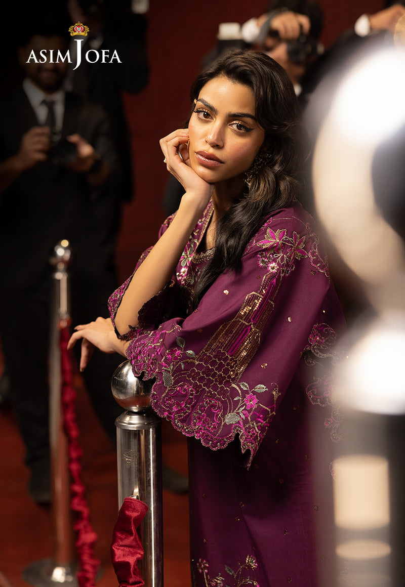 Asim Jofa Luxury Festive Drop 3 Ajllf-09 Embroidered Lawn Silk 2 Pcs