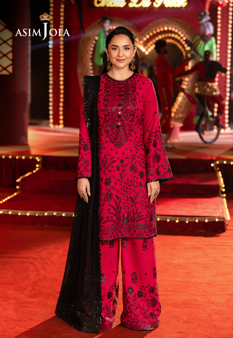 Asim Jofa LUXURY FESTIVE DROP 2 Ajlf-11 Embroidered Boski Silk 3 Pcs