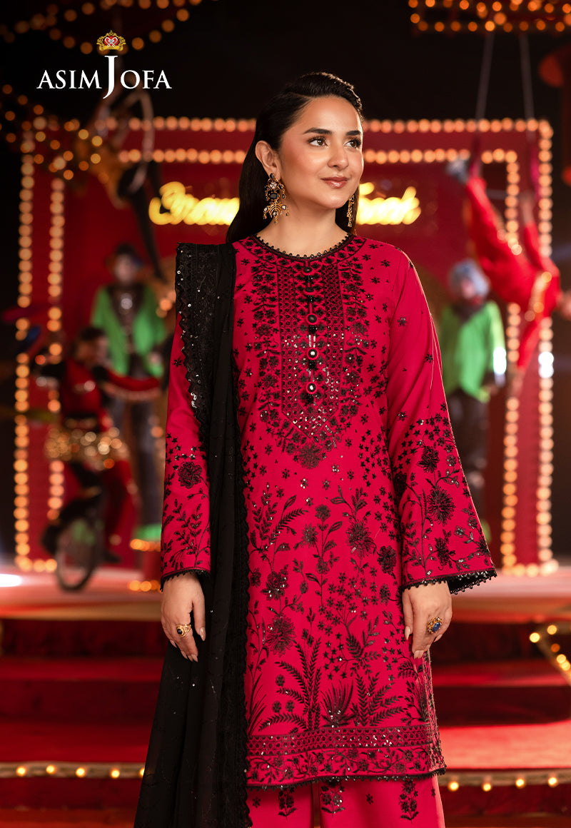 Asim Jofa LUXURY FESTIVE DROP 2 Ajlf-11 Embroidered Boski Silk 3 Pcs