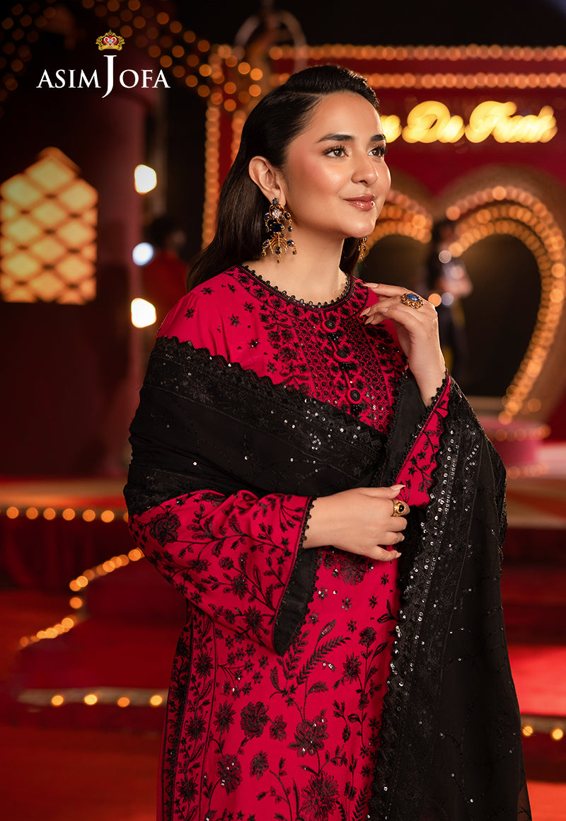 Asim Jofa LUXURY FESTIVE DROP 2 Ajlf-11 Embroidered Boski Silk 3 Pcs