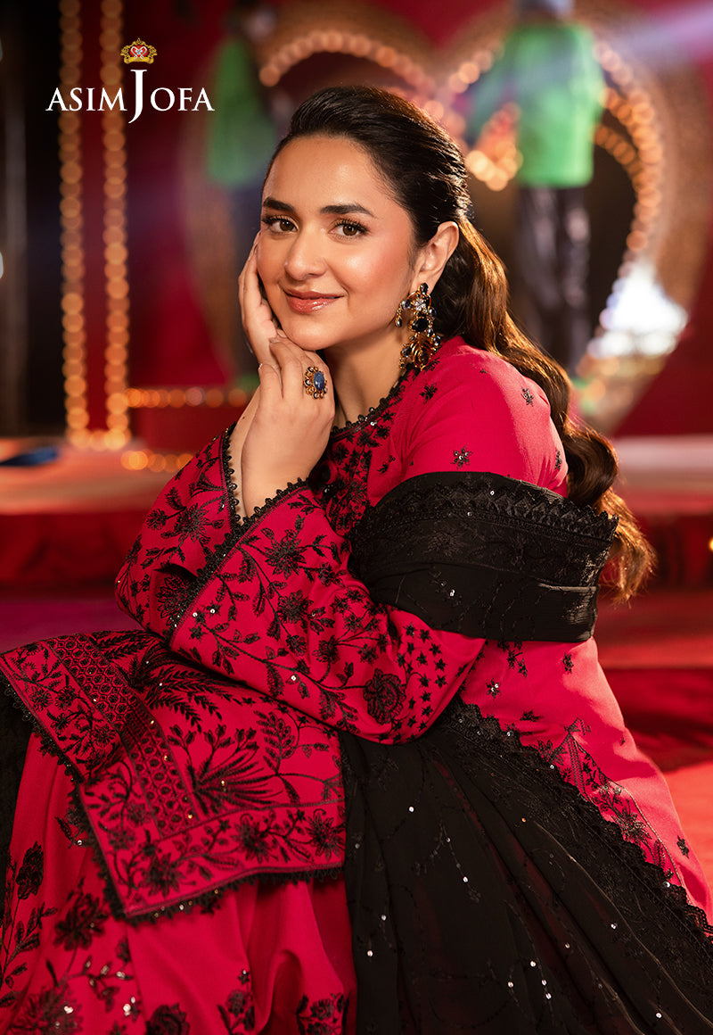 Asim Jofa LUXURY FESTIVE DROP 2 Ajlf-11 Embroidered Boski Silk 3 Pcs
