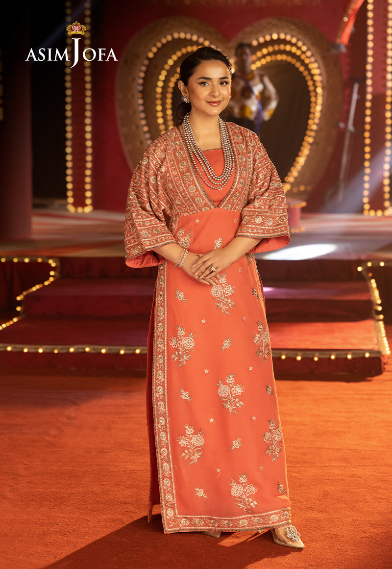 Asim Jofa Unstitched 3 Piece Luxury Festive Rejoice AJLFF-14 Embroidered Chiffon 2 Pcs
