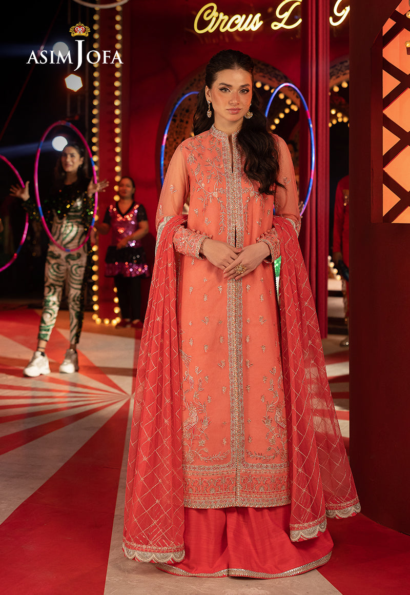 Asim Jofa Luxury Festive Drop 3 Ajllf-13 Embroidered Net 3 Pcs