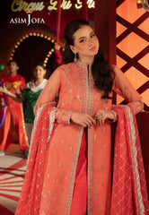 Asim Jofa Luxury Festive Drop 3 Ajllf-13 Embroidered Net 3 Pcs