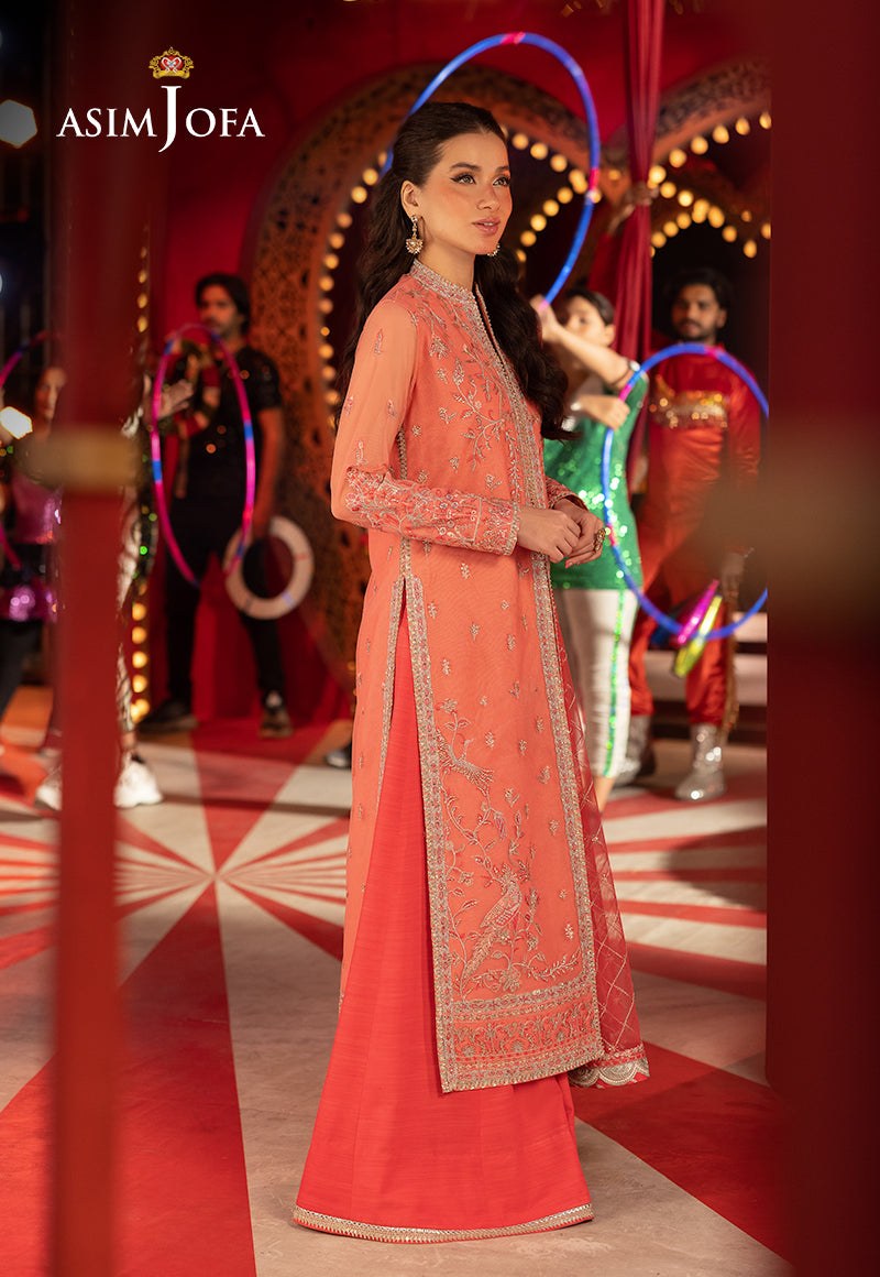 Asim Jofa Luxury Festive Drop 3 Ajllf-13 Embroidered Net 3 Pcs