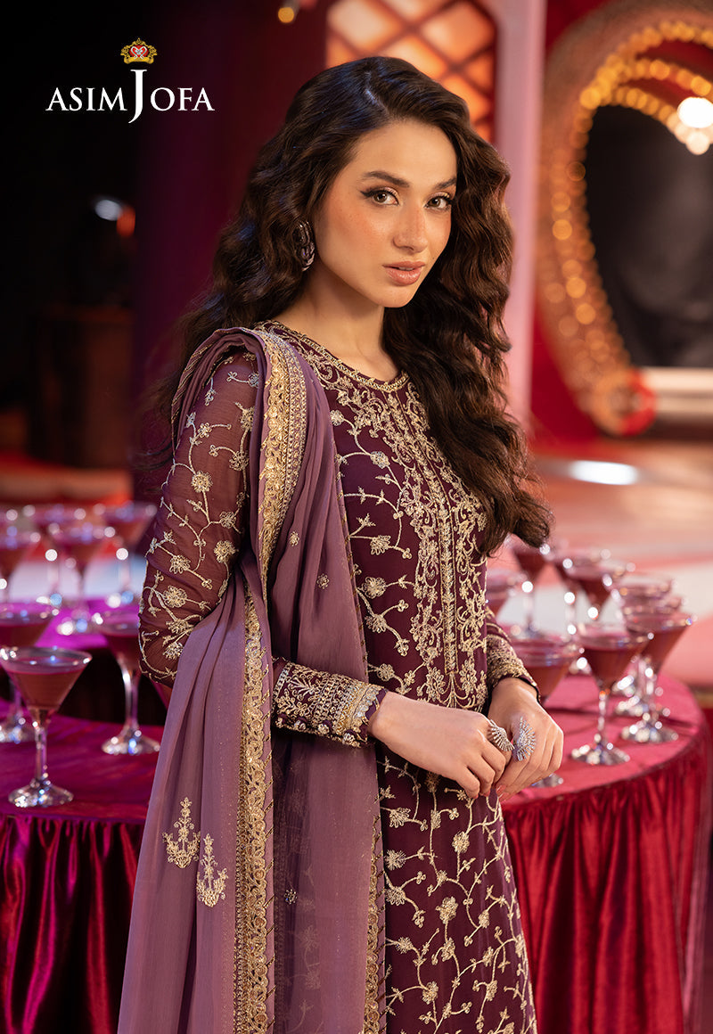 Asim Jofa Luxury Festive Drop 3 Ajllf-11 Embroidered Chiffon 3 Pcs