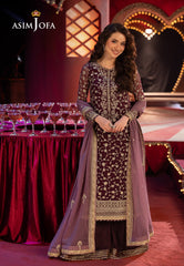 Asim Jofa Luxury Festive Drop 3 Ajllf-11 Embroidered Chiffon 3 Pcs
