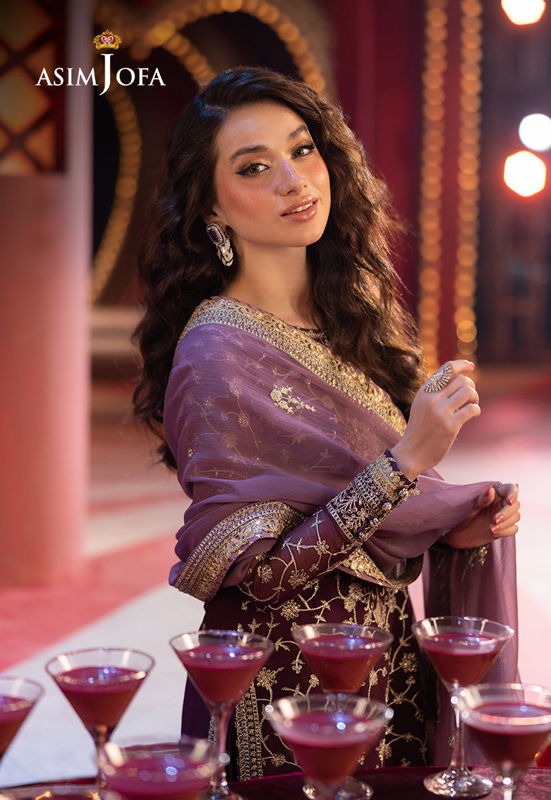 Asim Jofa Luxury Festive Drop 3 Ajllf-11 Embroidered Chiffon 3 Pcs