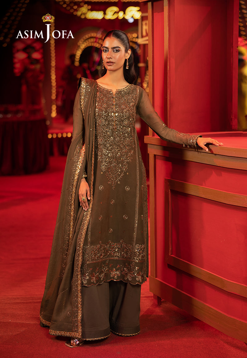Asim Jofa Luxury Festive Drop 3 Ajllf-07 Embroidered Chiffon 3 Pcs