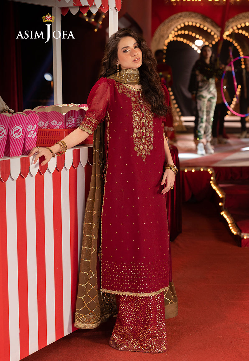 Asim Jofa LUXURY FESTIVE DROP 2 Ajlf-04 Embroidered Chiffon 3 Pcs