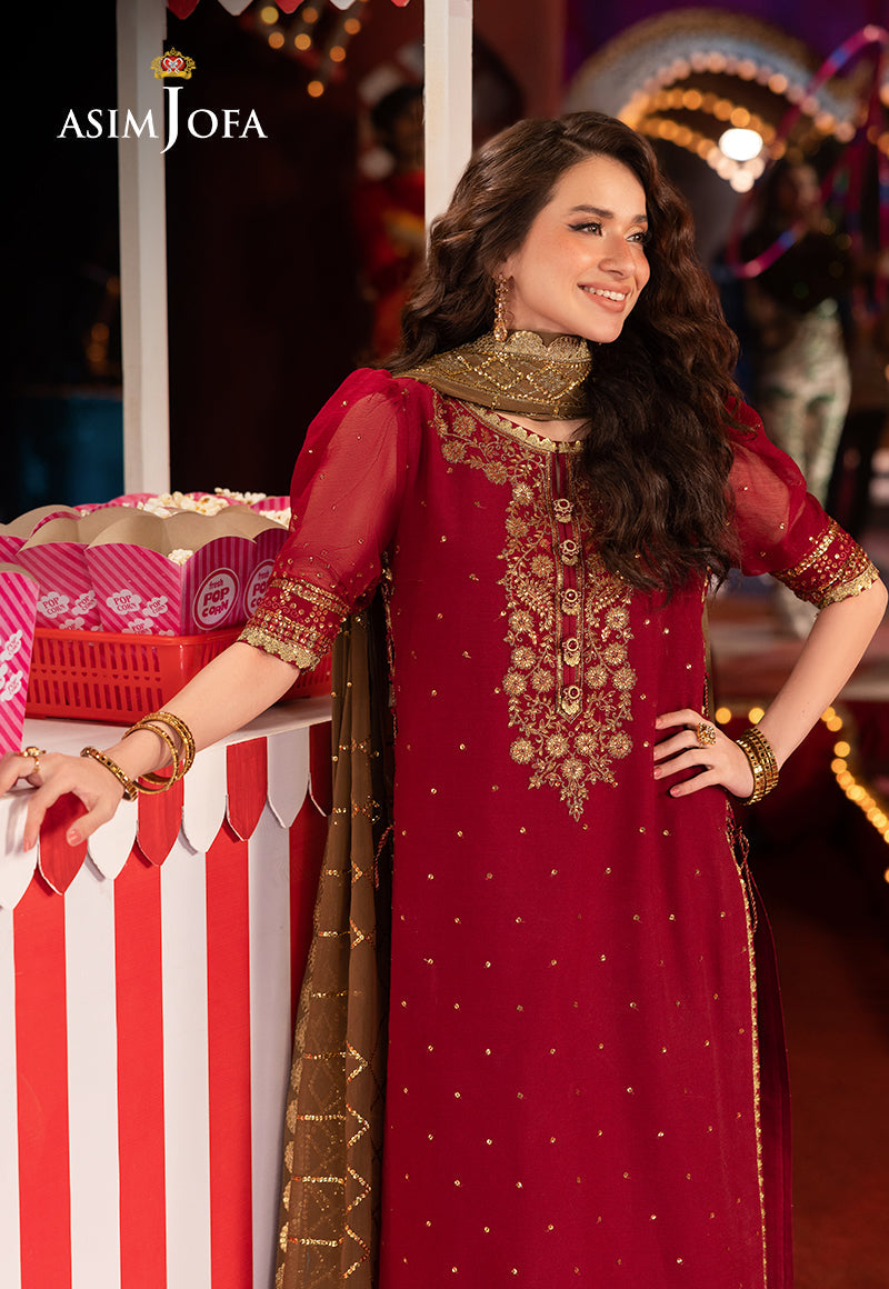 Asim Jofa LUXURY FESTIVE DROP 2 Ajlf-04 Embroidered Chiffon 3 Pcs