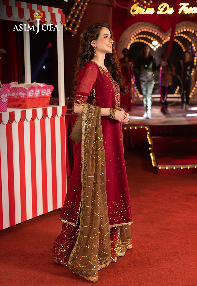 Asim Jofa LUXURY FESTIVE DROP 2 Ajlf-04 Embroidered Chiffon 3 Pcs