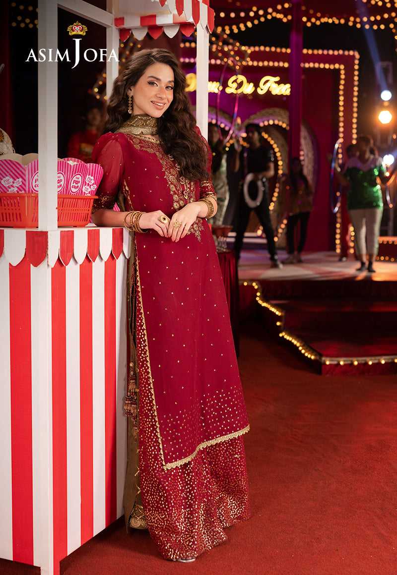 Asim Jofa LUXURY FESTIVE DROP 2 Ajlf-04 Embroidered Chiffon 3 Pcs
