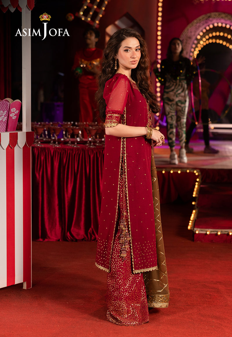 Asim Jofa LUXURY FESTIVE DROP 2 Ajlf-04 Embroidered Chiffon 3 Pcs