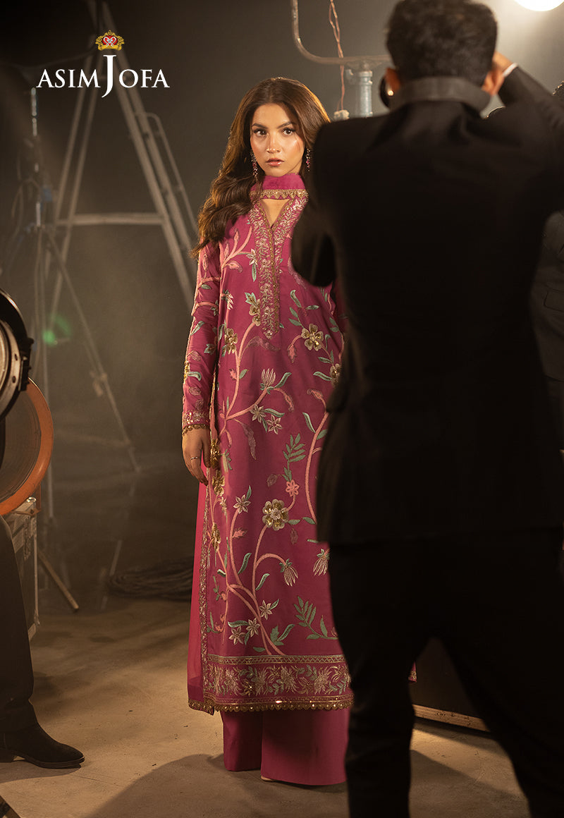 Asim Jofa Luxury Festive Drop 3 Ajllf-15 Embroidered Silk 3 Pcs
