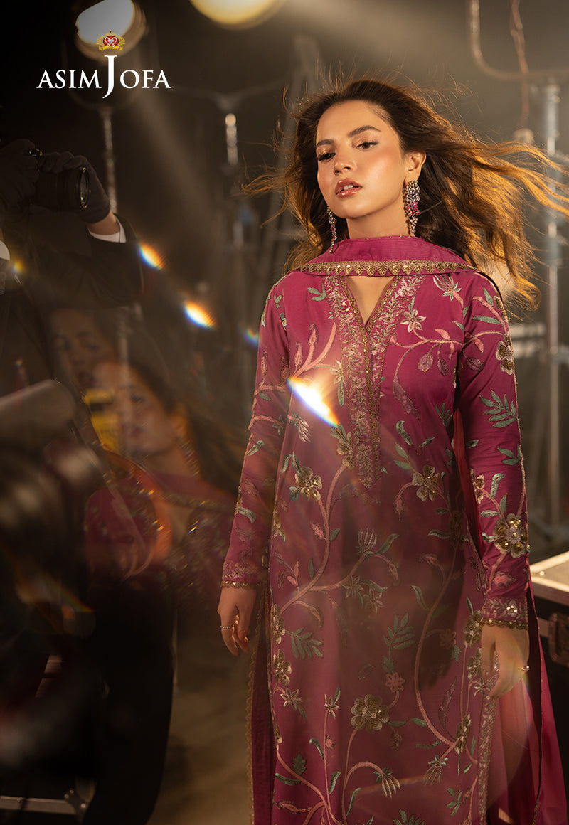 Asim Jofa Luxury Festive Drop 3 Ajllf-15 Embroidered Silk 3 Pcs