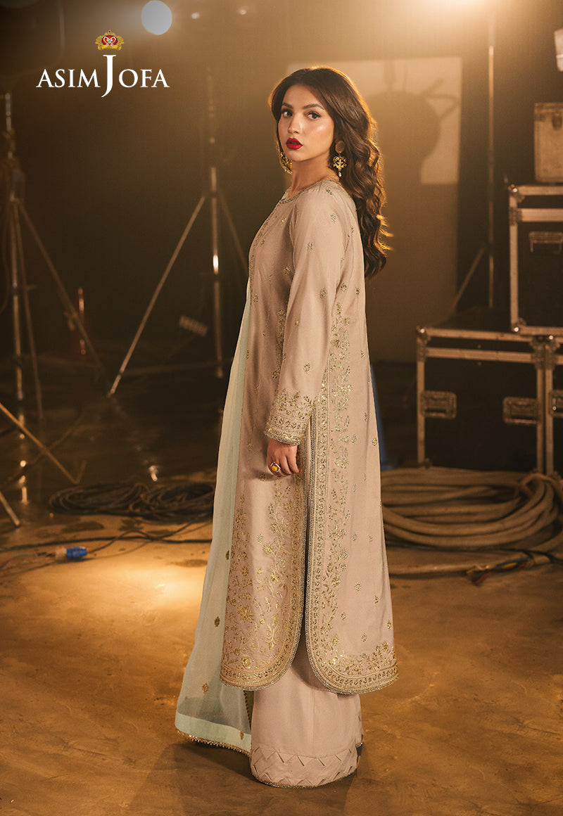 Asim Jofa LUXURY FESTIVE DROP 2 Ajlf-13 Embroidered Boski Silk 3 Pcs