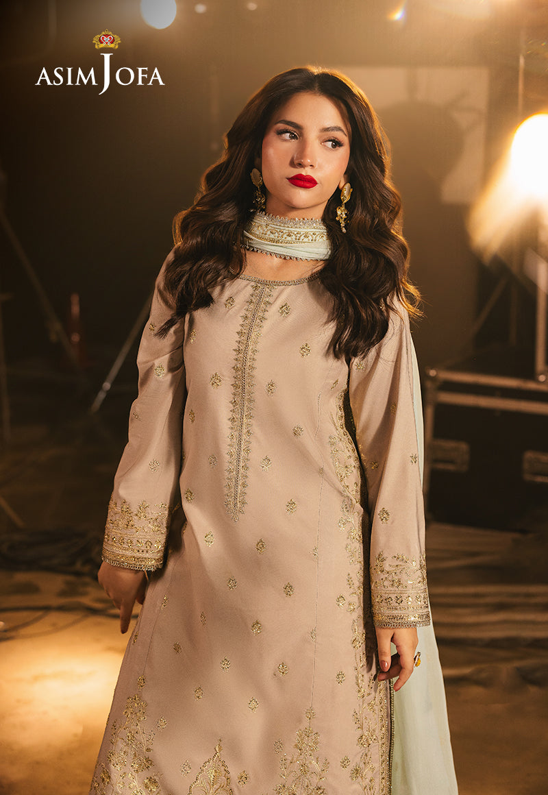 Asim Jofa LUXURY FESTIVE DROP 2 Ajlf-13 Embroidered Boski Silk 3 Pcs