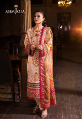 Asim Jofa Prints Unstitched Drop 2 Ajubj-02 Printed Embroidered Lawn 3 Pc