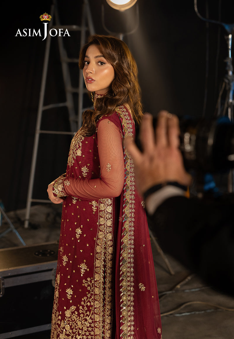 Asim Jofa Luxury Festive Drop 3 Ajllf-01 Embroidered Net 3 Pcs