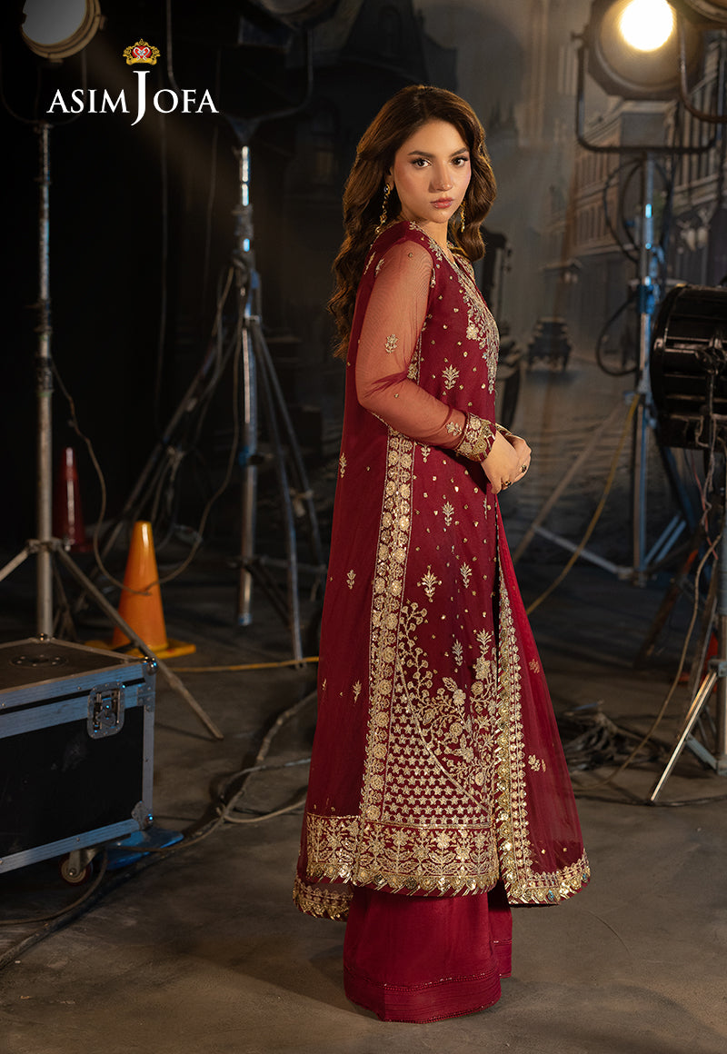 Asim Jofa Luxury Festive Drop 3 Ajllf-01 Embroidered Net 3 Pcs