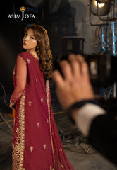 Asim Jofa Luxury Festive Drop 3 Ajllf-01 Embroidered Net 3 Pcs
