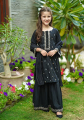 Ochre Clothing Cotton Embroidered 3 Pc Suit