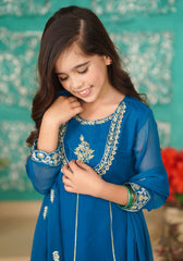 Ochre Clothing Chiffon Hand Work 3 Pc Suit