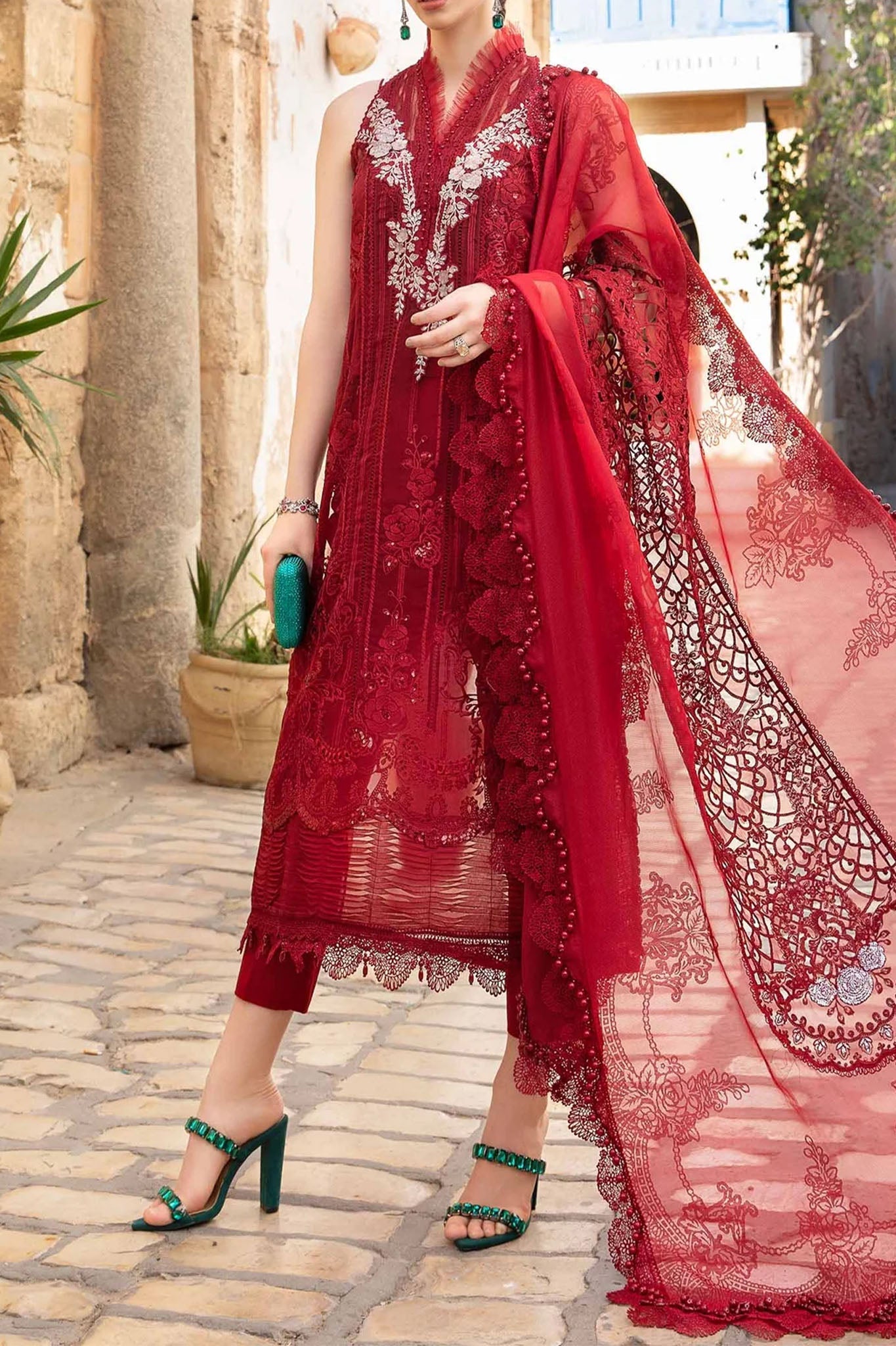 Voyage A Luxe by Maria B Unstitched 3 Piece Luxury Lawn Collection'2024-D-2401-B