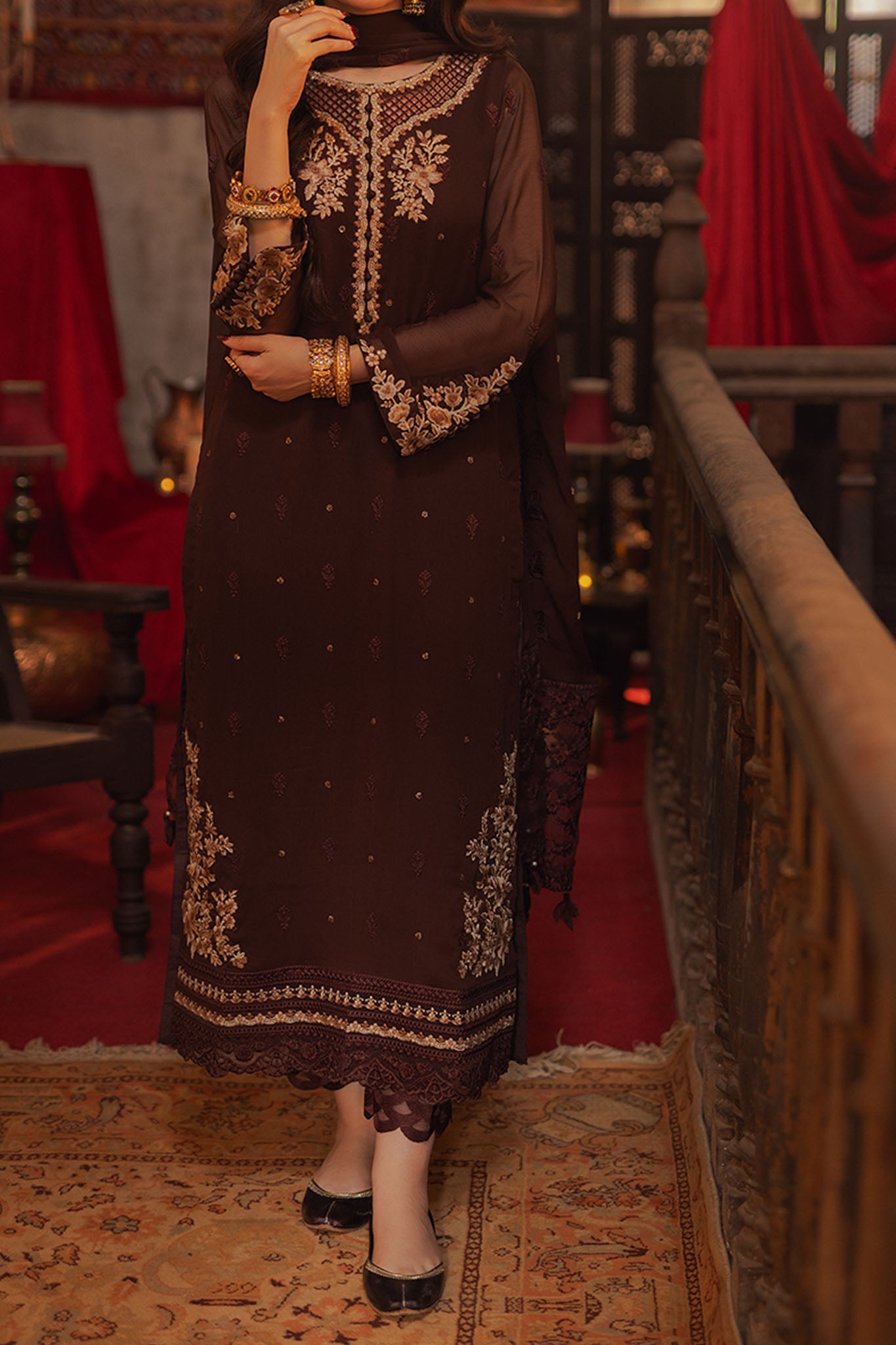Azure Unstitched 3 Piece Luxe Festive Formals Eid Collection'2024-01-Amber Aura
