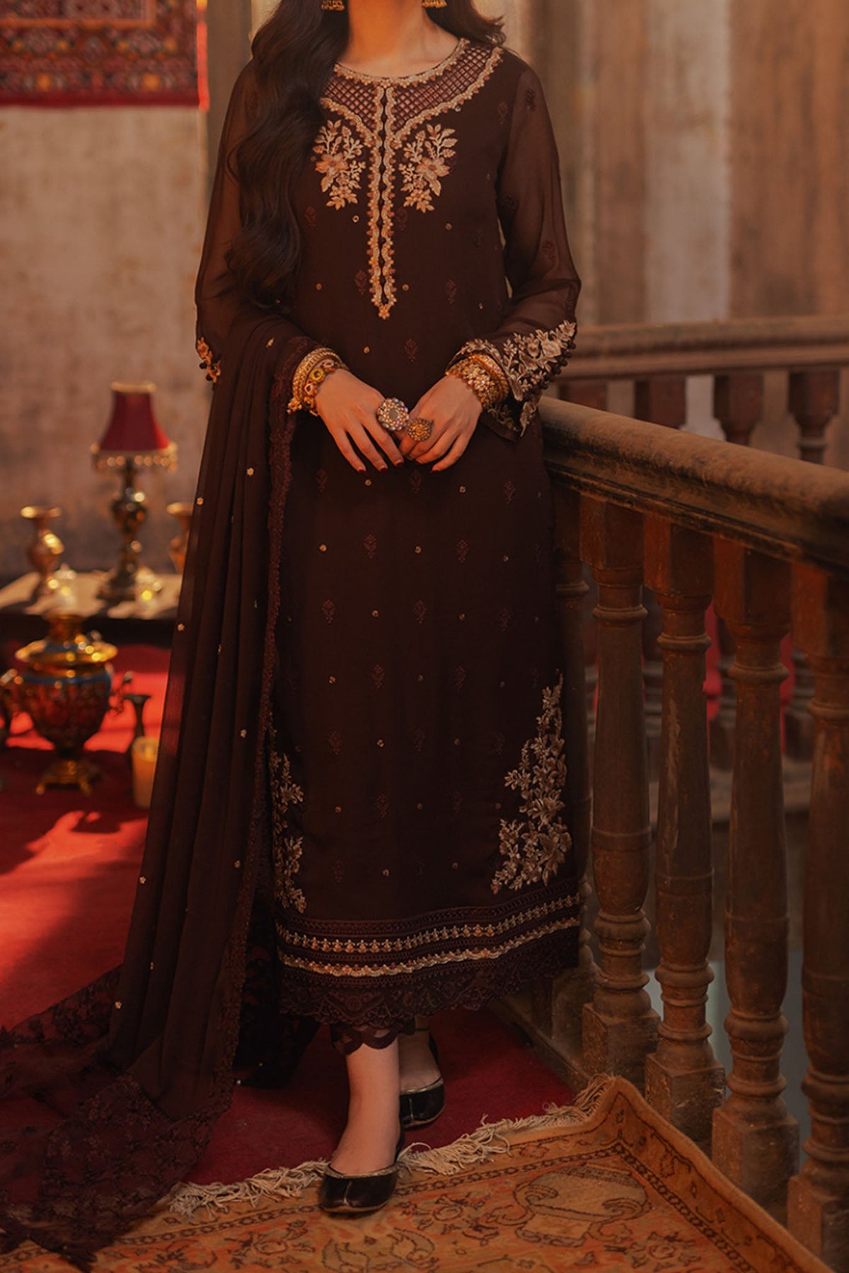 Azure Unstitched 3 Piece Luxe Festive Formals Eid Collection'2024-01-Amber Aura
