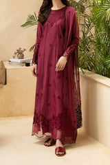 Luxe By Azure Unstitched 3 Piece Premium Cambric Collection'2024-01-Berry Delight
