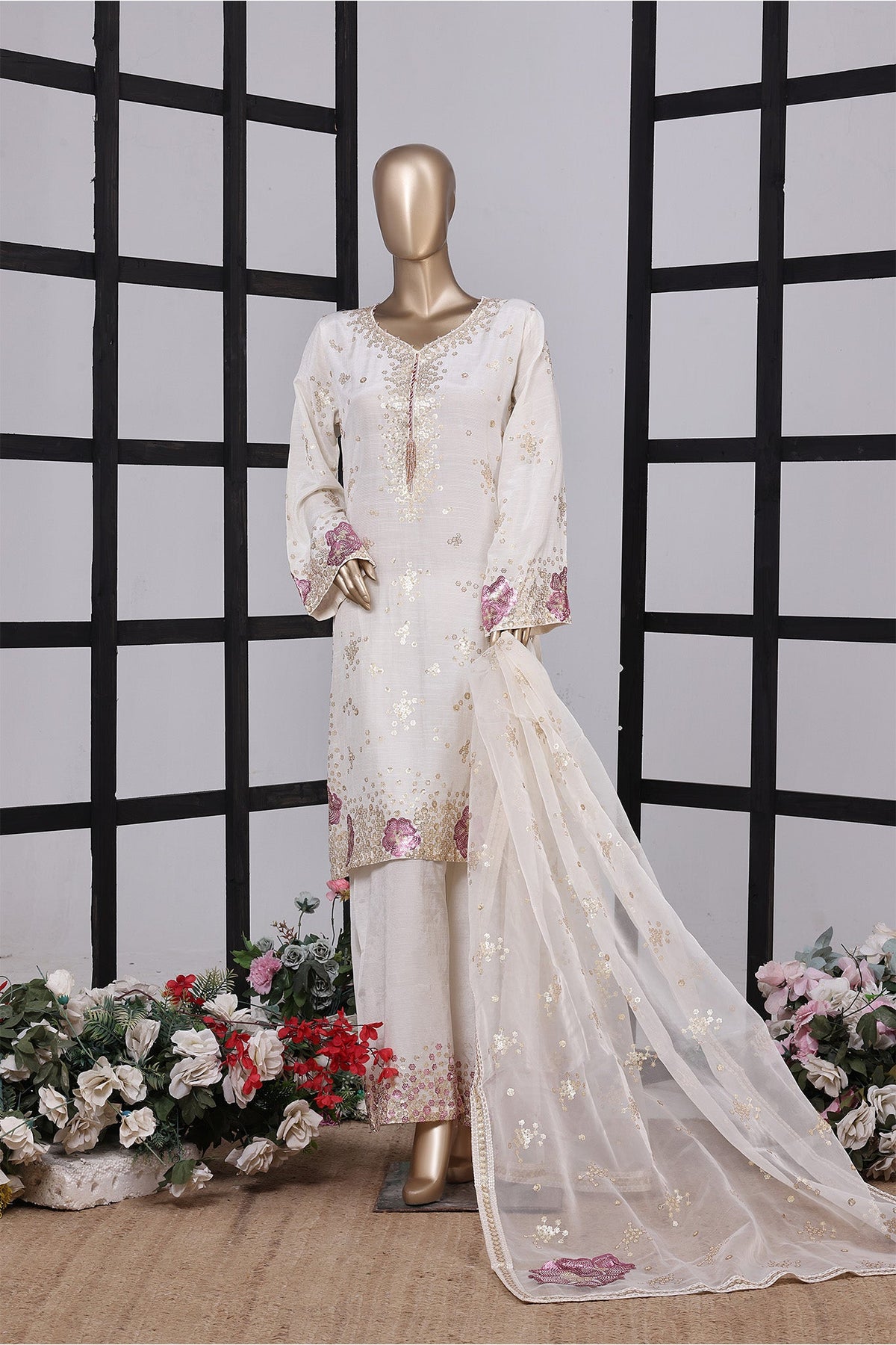 Khombi Stitched 3 Piece Luxury Formals Collection'2025-01-Jhilmil-B