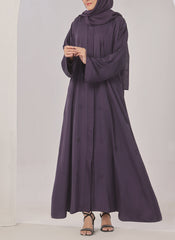 Hijab Ul Hareem Puple Stone Work Nida Abaya - 0116-C-1022