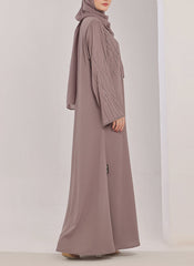 Hijab Ul Hareem Stone Work Zoom Light Lavender Abaya - 0116-C-1023