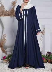 Hijab Ul Hareem Nida Front Open Abaya Sapphire 0116-PR-714