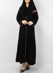 Hijab Ul Hareem Colored Pipin Work Stylish Abaya 0116-R Huh