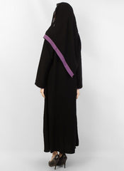 Hijab Ul Hareem Colored Pipin Work Stylish Abaya 0116-R Huh