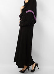 Hijab Ul Hareem Colored Pipin Work Stylish Abaya 0116-R Huh