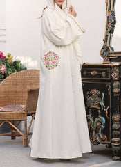Hijab Ul Hareem Nida Hand Work Abaya Pearl 0118-J-778