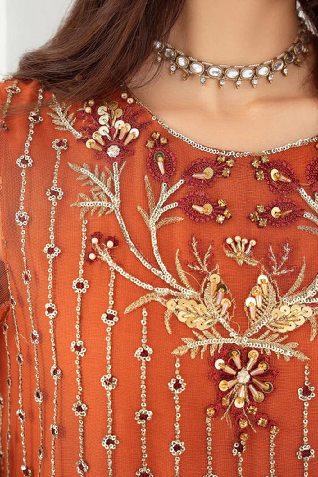 Meeral Luxe Unstitched 3 Piece Formals Collection'2025-Meeral - ML-LUX22V2-10 Satrangi - Meeral Luxe
