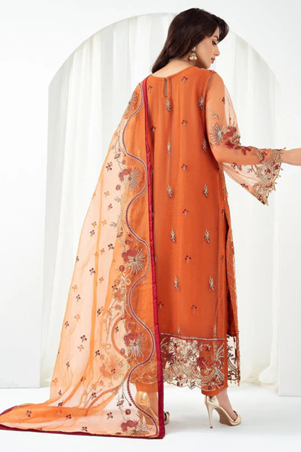 Meeral Luxe Unstitched 3 Piece Formals Collection'2025-Meeral - ML-LUX22V2-10 Satrangi - Meeral Luxe