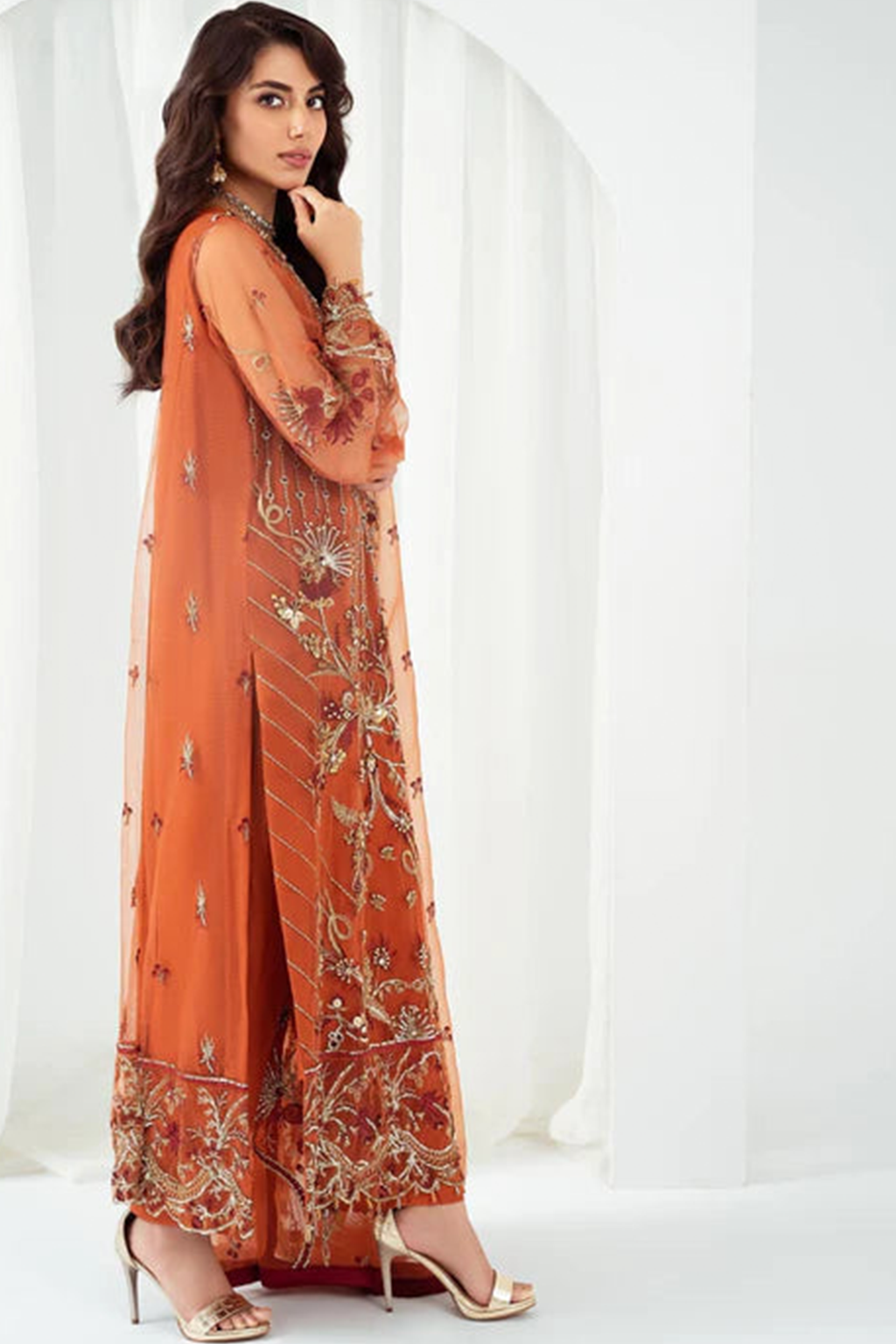 Meeral Luxe Unstitched 3 Piece Formals Collection'2025-Meeral - ML-LUX22V2-10 Satrangi - Meeral Luxe