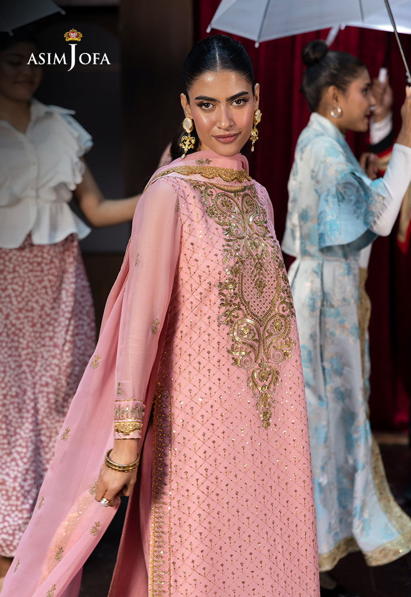 Asim Jofa LUXURY FESTIVE DROP 2 Ajlf-08 Embroidered Chiffon 3 Pcs