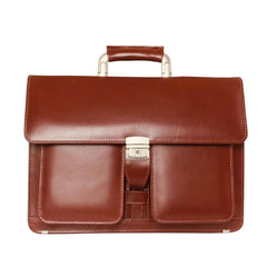 Executive Leather Laptop Bag Tan - Bag X