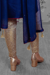 Zaaviay Stitched Spring Collection Dilara Gold Banarsi Straight Pants