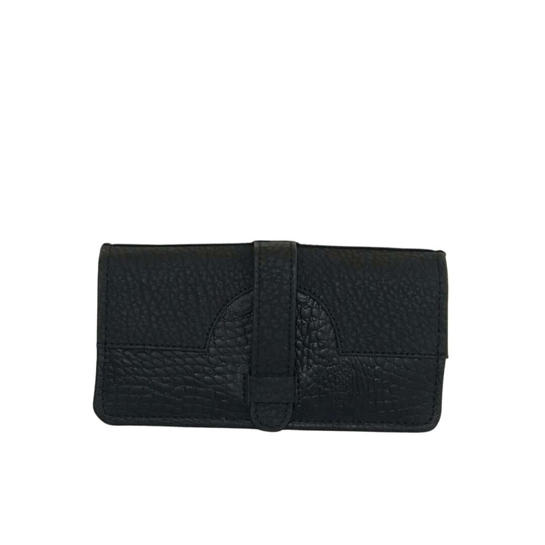 Buckle Long Leather Wallet - Bag X