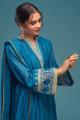 Aaina By Zaaviay Stitched Minza (Three Piece)